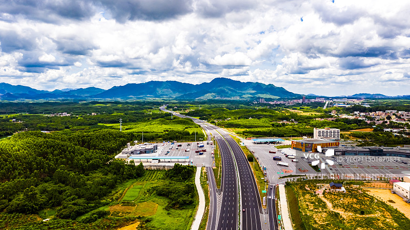 中国基建高速公路航拍图片素材