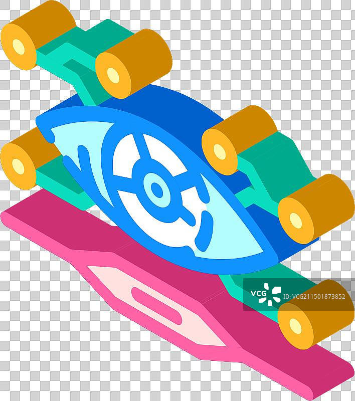 专注于未来的技术爱好者2.5D图标图片素材