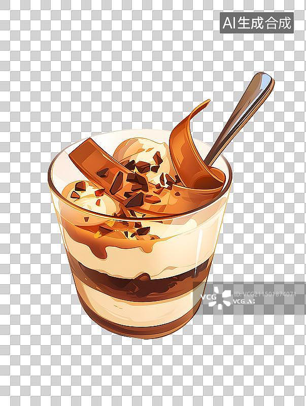 【AI数字艺术】巧克力水果慕斯图片素材