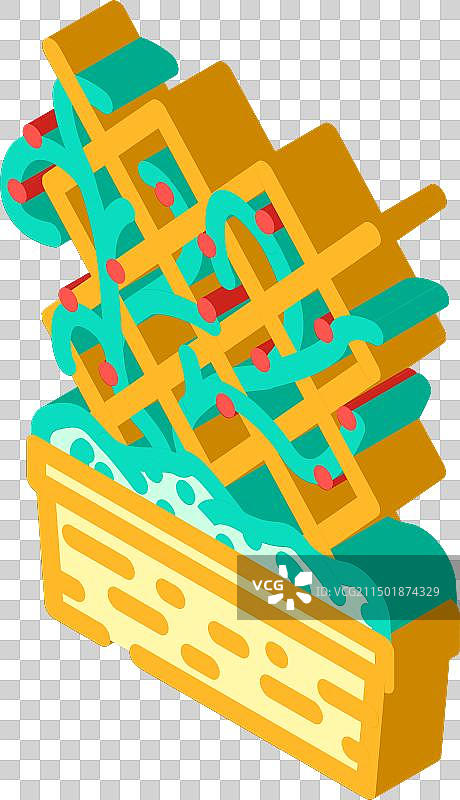 城市园艺格架2.5D图标图片素材