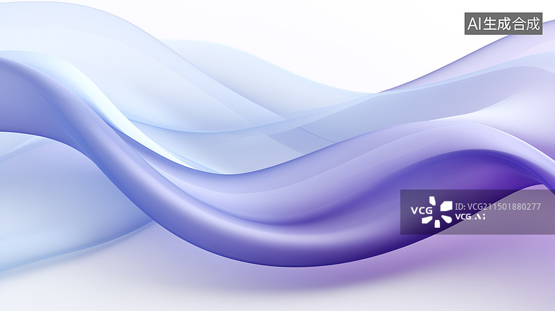 【AI数字艺术】蓝色波浪抽象背景图片素材
