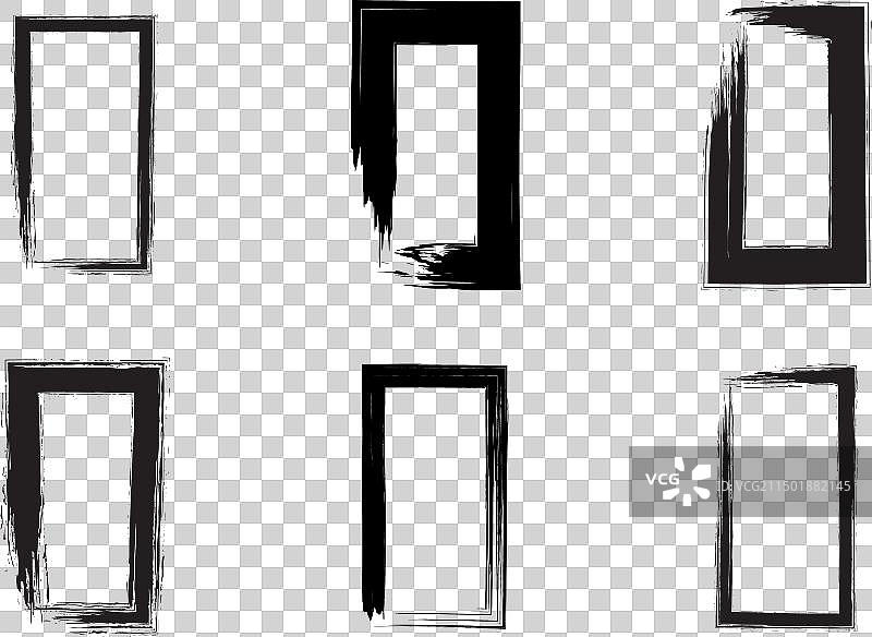 方形笔刷笔触象形图图片素材