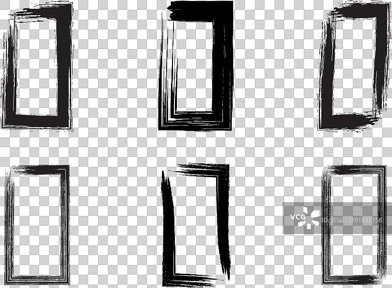 方形笔刷笔触象形图图片素材