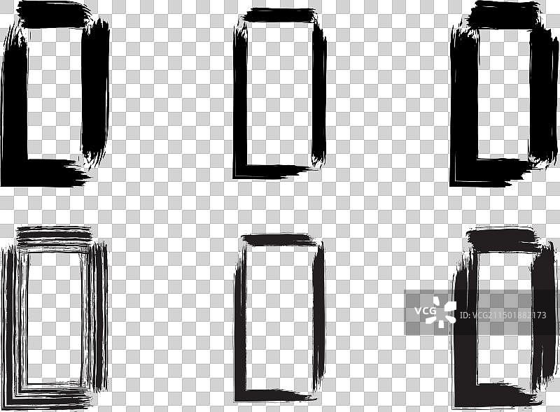 方形笔刷笔触象形图图片素材