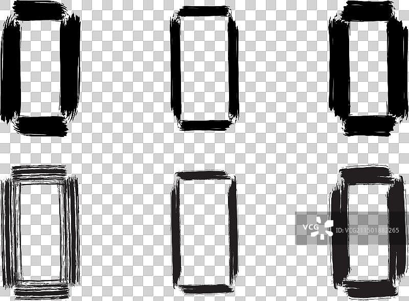 方形笔刷笔触象形图图片素材