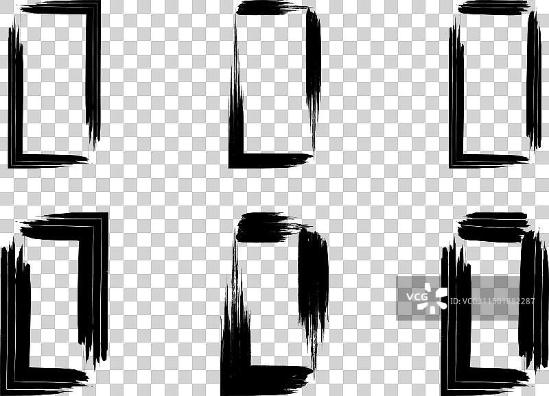 方形笔刷笔触象形图图片素材