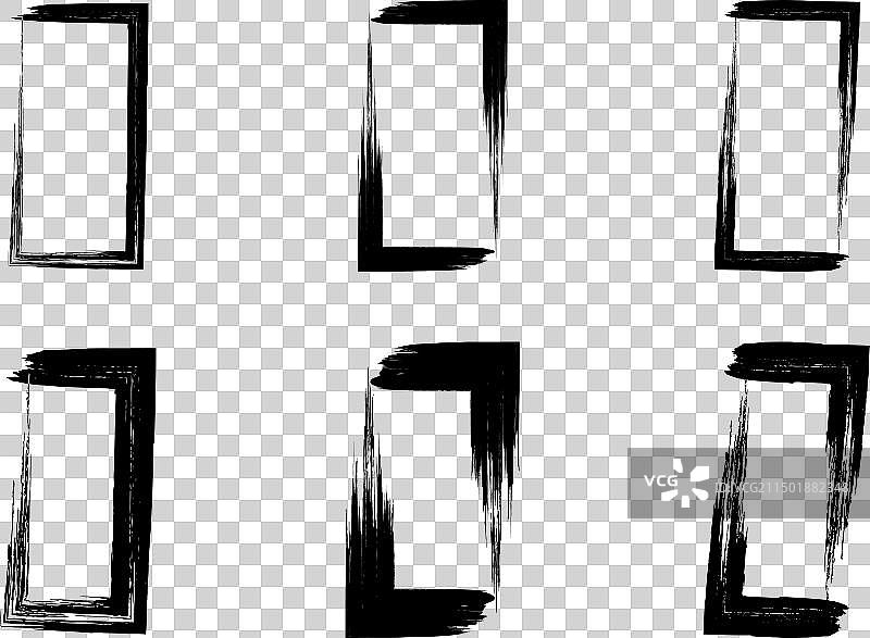 方形笔刷笔触象形图图片素材