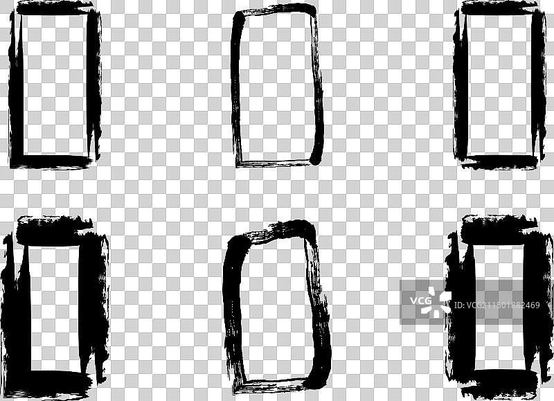 方形笔刷笔触象形图图片素材