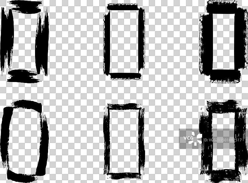 方形笔刷笔触象形图图片素材