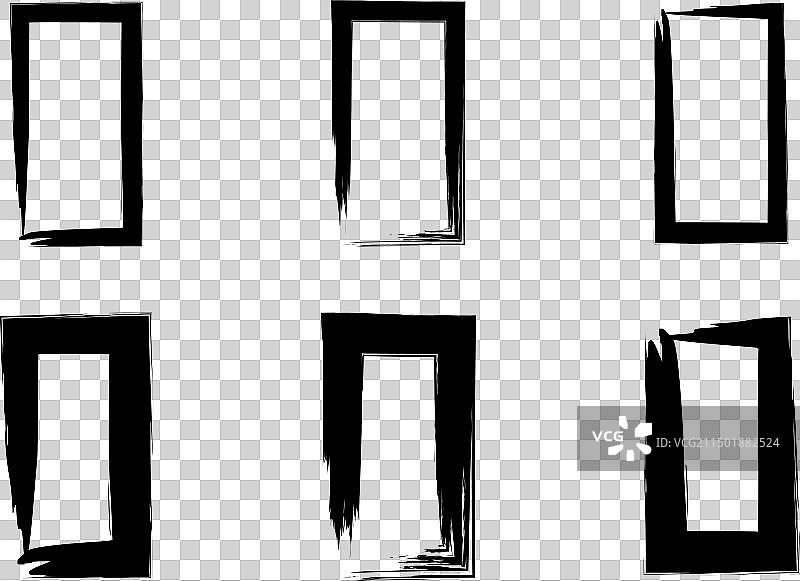 方形笔刷笔触象形图图片素材