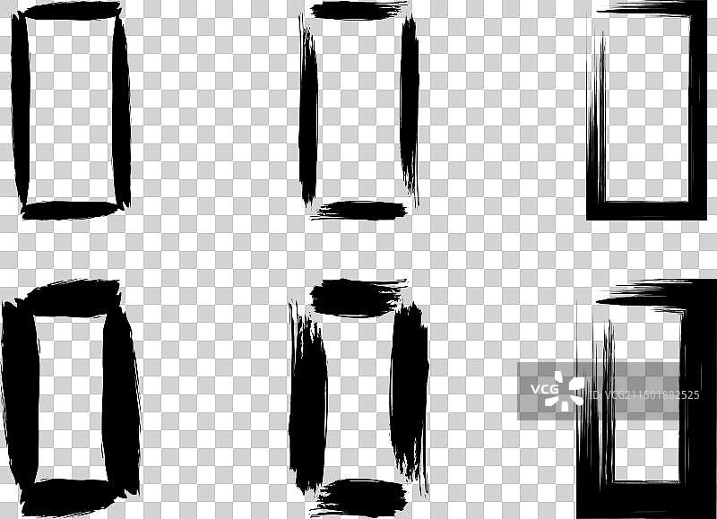 方形笔刷笔触象形图图片素材