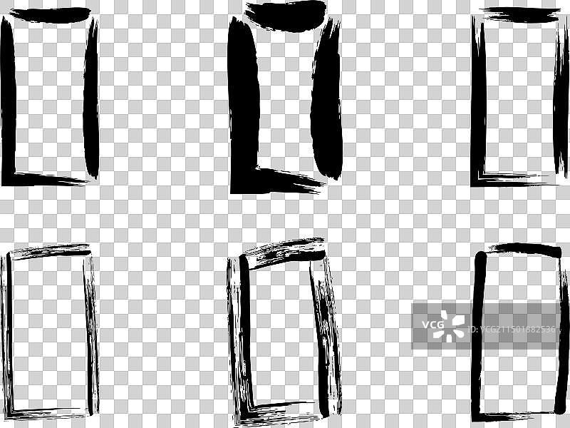 方形笔刷笔触象形图图片素材