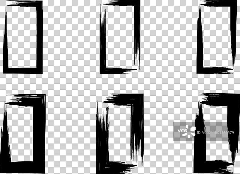 方形笔刷笔触象形图图片素材