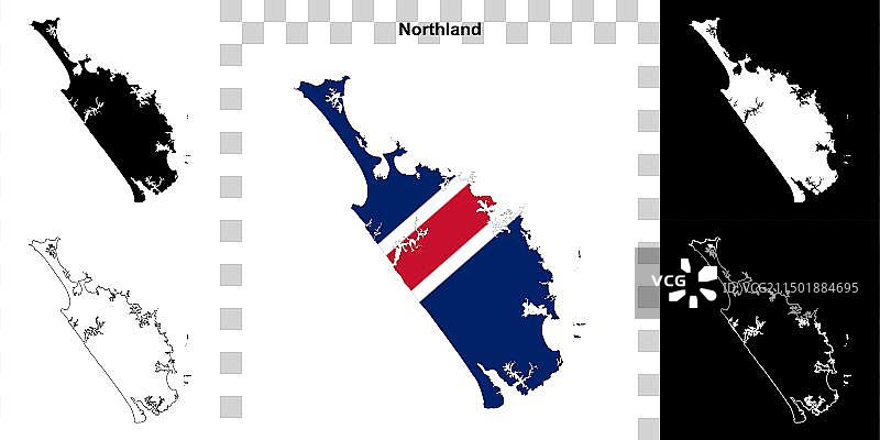 诺斯兰地区轮廓地图图片素材