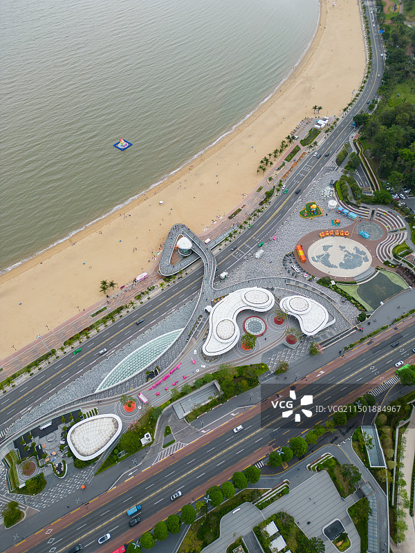 珠海城市阳台航拍图片素材