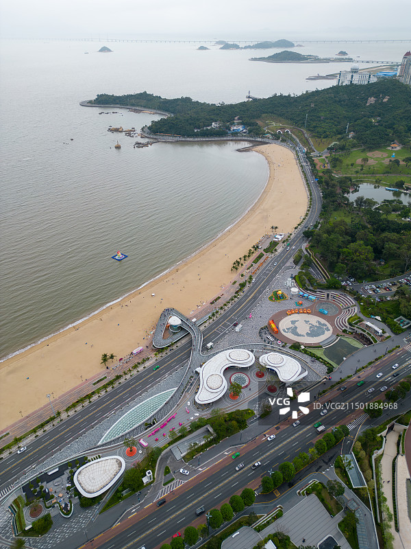 珠海城市阳台航拍图片素材