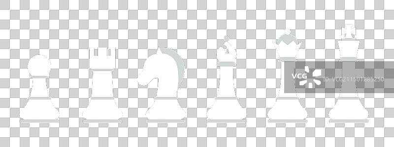 白色棋子合集图片素材