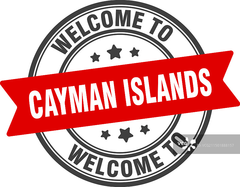 欢迎来到开曼群岛印章图片素材