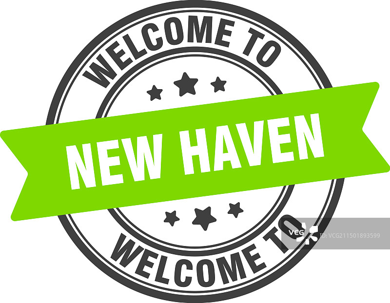 欢迎来到纽黑文印章圆形标志图片素材