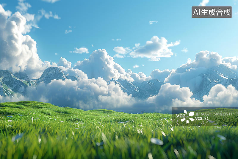 【AI数字艺术】4K超清唯美草原风光图片图片素材