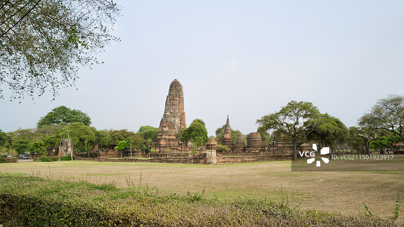 泰国大城府最著名的帕兰寺遗址图片素材