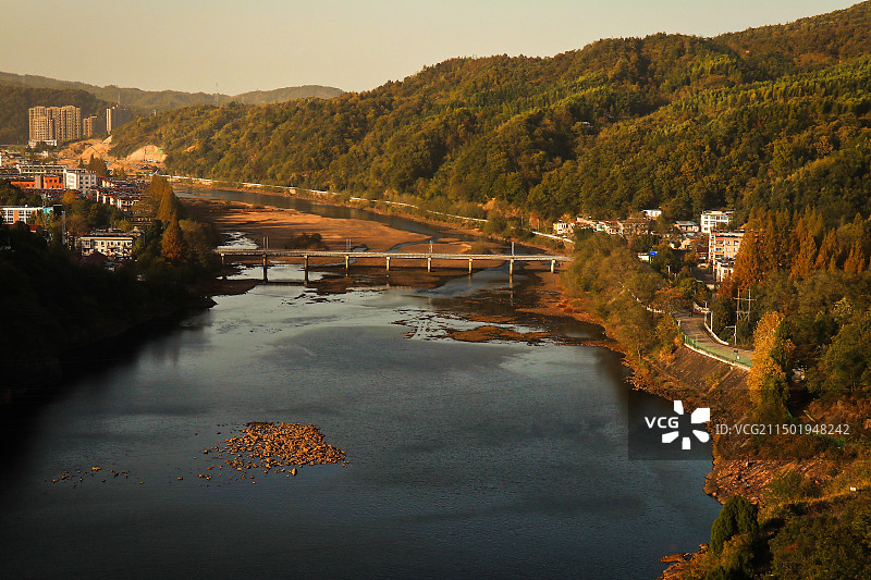 六安梅山水库景区图片素材
