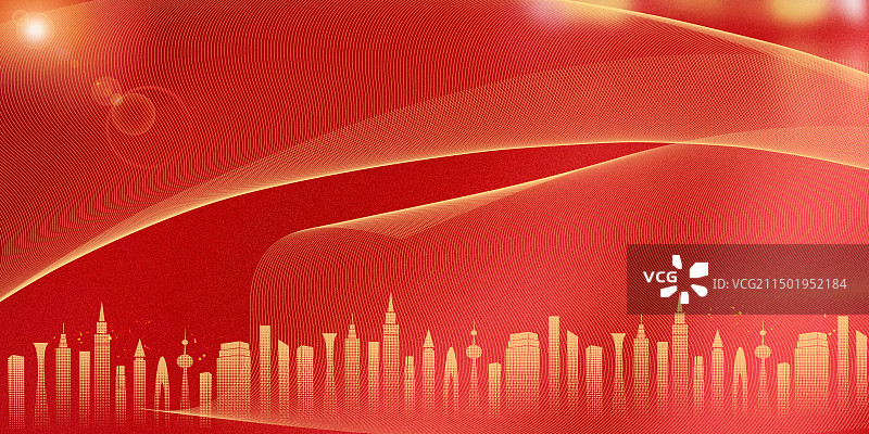 红色党建渐变科技线条展板背景图片素材