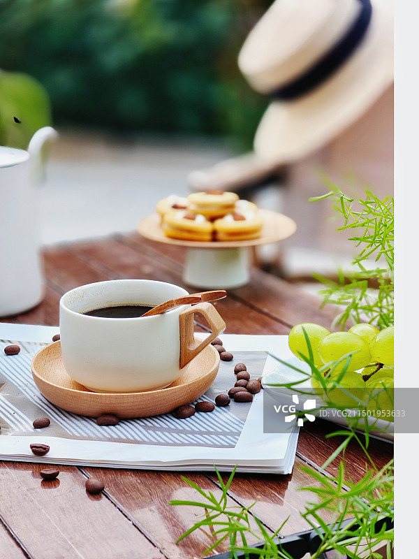 庭院咖啡时光图片素材