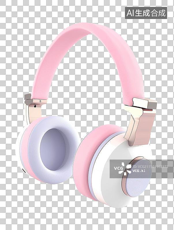 【AI数字艺术】3d卡通耳机插画背景广告配图免抠元素图图片素材