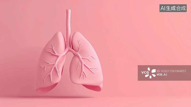 【AI数字艺术】3D肺部器官世界呼吸日海报图片素材