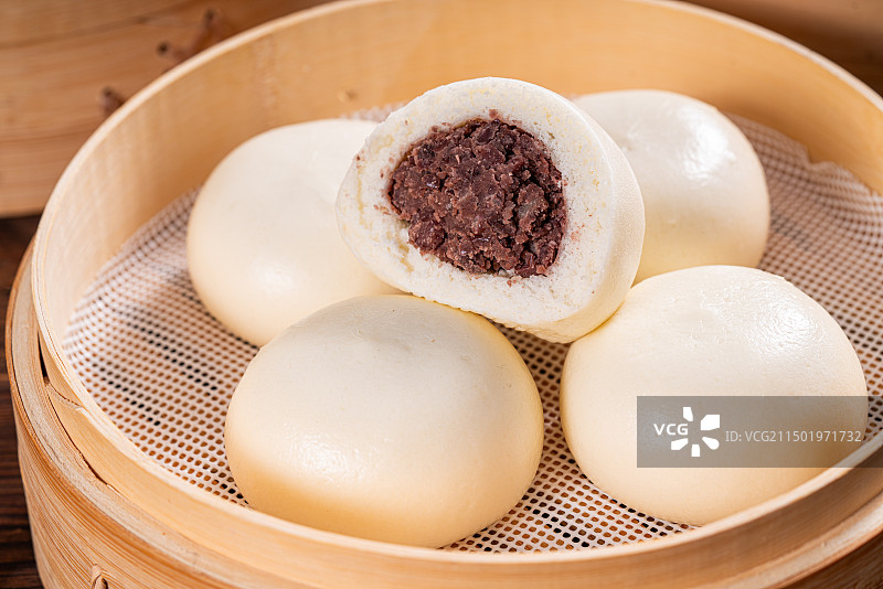 美味好吃的红豆包图片素材