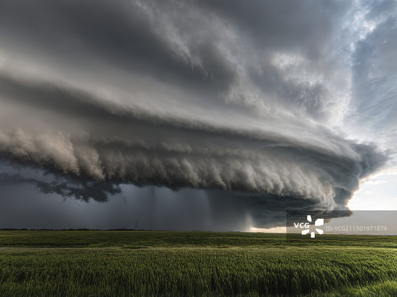 美国德克萨斯州风景拍摄 壮观震撼的飓风天气图片素材