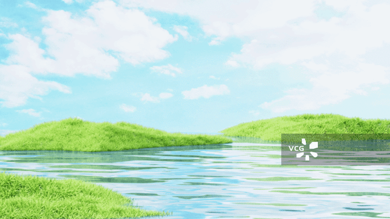 户外湿地草原水面产品展示背景视频图片素材