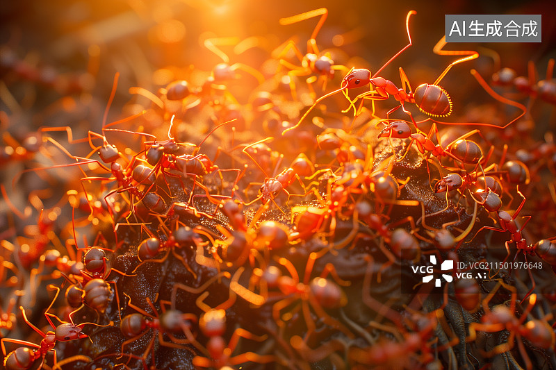 【AI数字艺术】一窝蚂蚁的巢穴图片素材