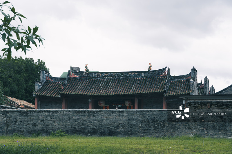 广东东莞石排镇塘尾古村落李氏宗祠图片素材