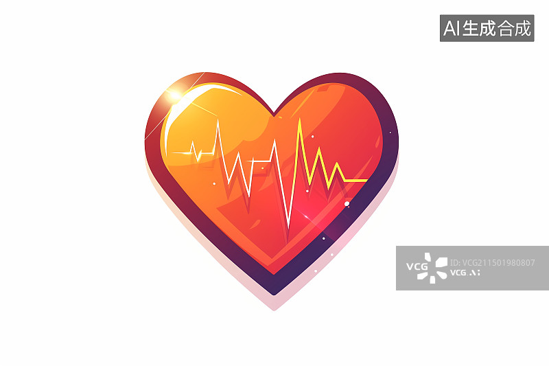 【AI数字艺术】自动除颤器AED心脏图标图片素材