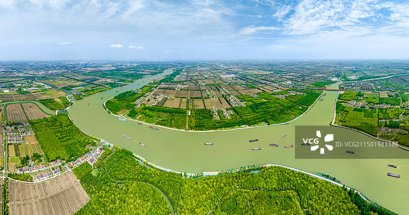 横潦泾 竖潦泾 掘石港朱泾 上海母亲河 黄浦江上游 松江区泖港镇 长江三角洲农村的湿地平原河流图片素材