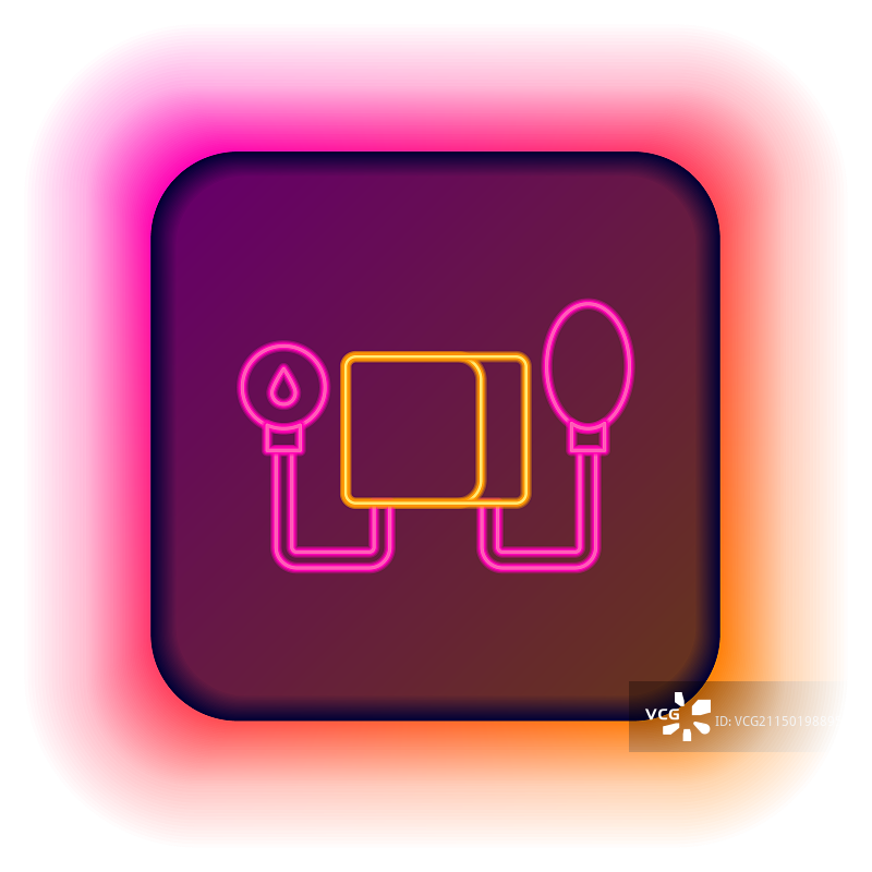 发光霓虹血压图标图片素材