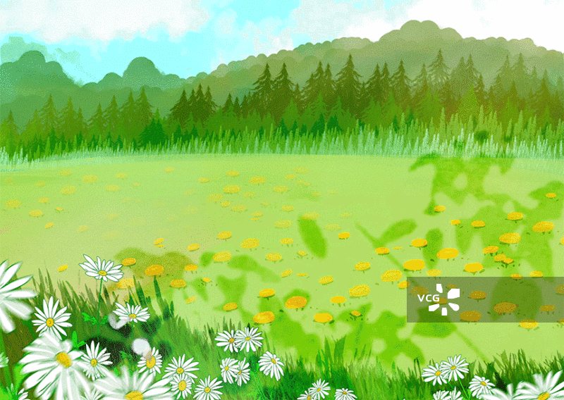 草地，户外，蝴蝶，非都市风光，视频，动画，插画，中国风，背景图片素材