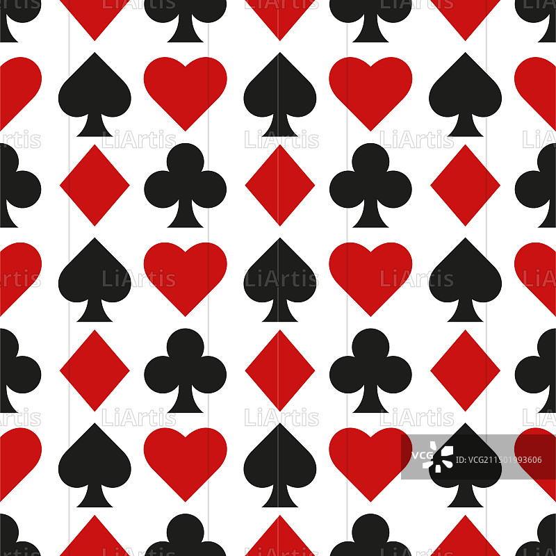 扑克牌花色无缝图案图片素材