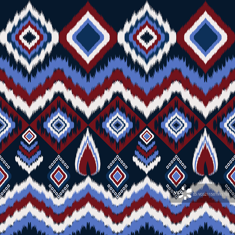 带有ikat几何民间装饰图片素材