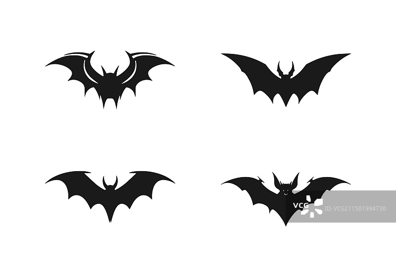 蝙蝠图标剪影设计logo图片素材