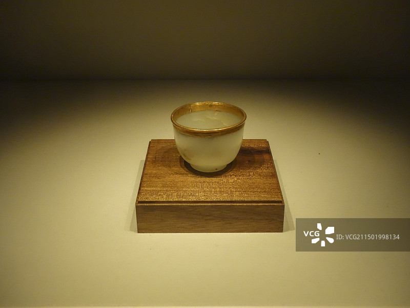 中国历史博物馆|隋镶金边白玉杯（隋）图片素材