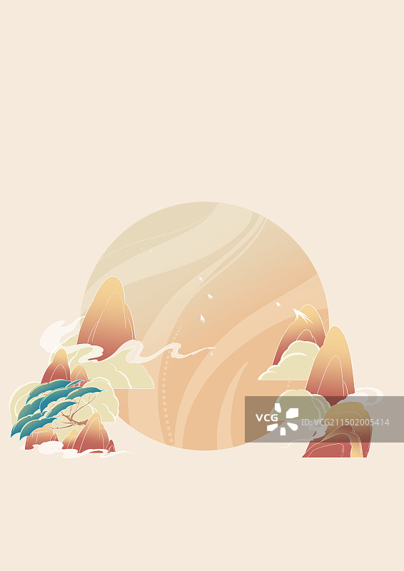 国潮风插画背景图片素材