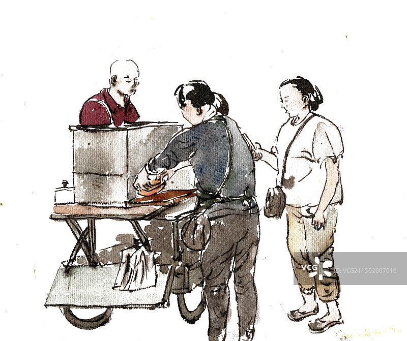 街边小吃摊图片素材