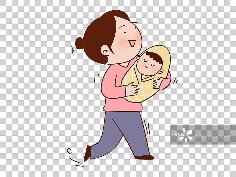 妈妈开心的抱着孩子婴儿图片素材