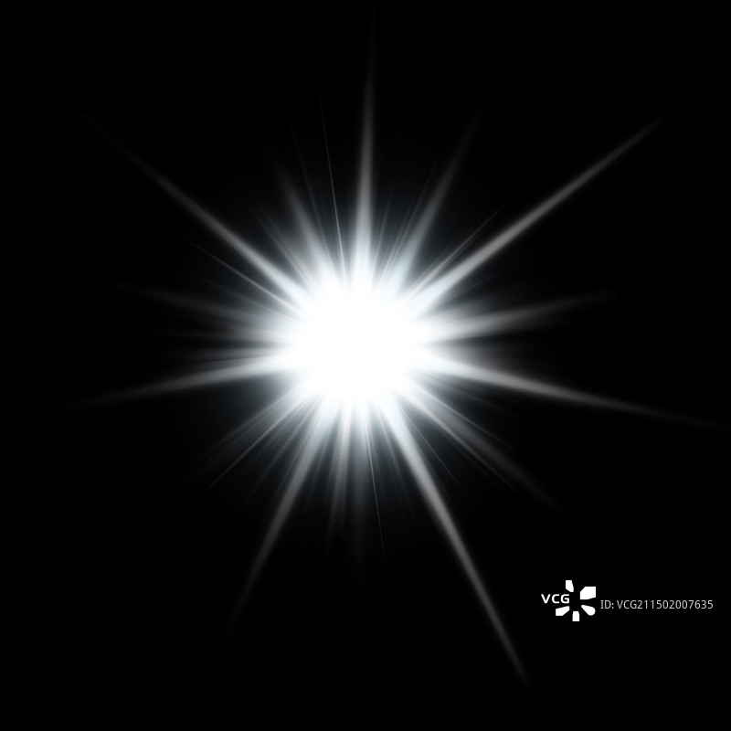放射状光斑光晕耀斑在黑色背景图片素材