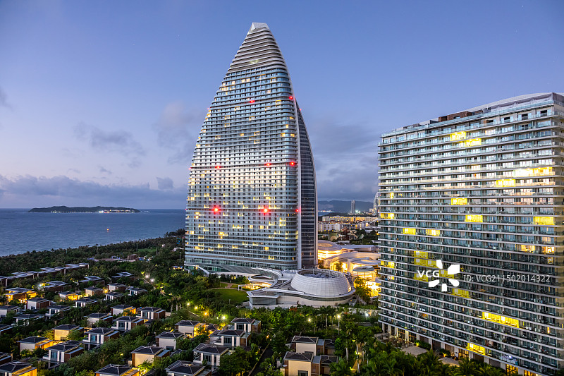 海南三亚海棠湾航拍图片素材