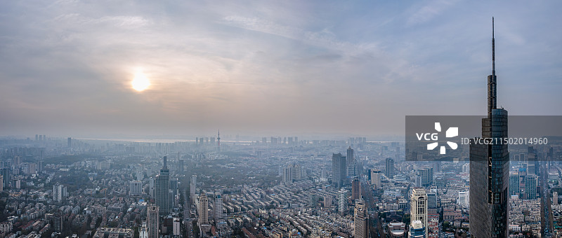 中国江苏南京城市地标建筑航拍图片素材