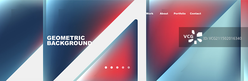 渐变三角形构图，亮色流体图片素材